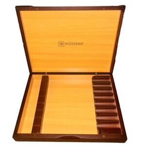 Wusthof wooden 8 knife slots inside 10” x 8” Box Only Read